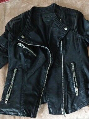 BlankNYC BFaux Leather Moto Jacket with Silver Hardware